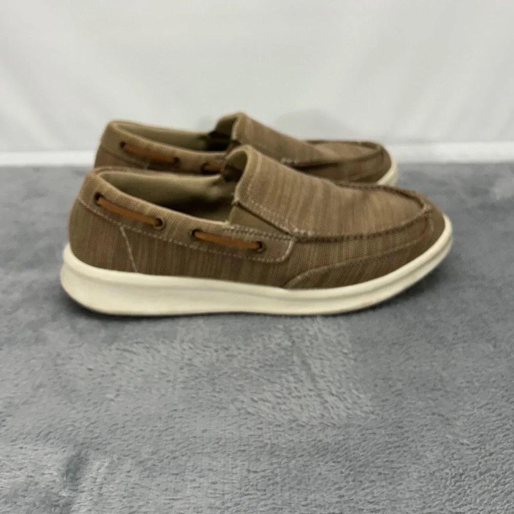 Sonoma Goods for Life Mens Tan Textile Slip On Boat Shoe Loafers Size 8 Med